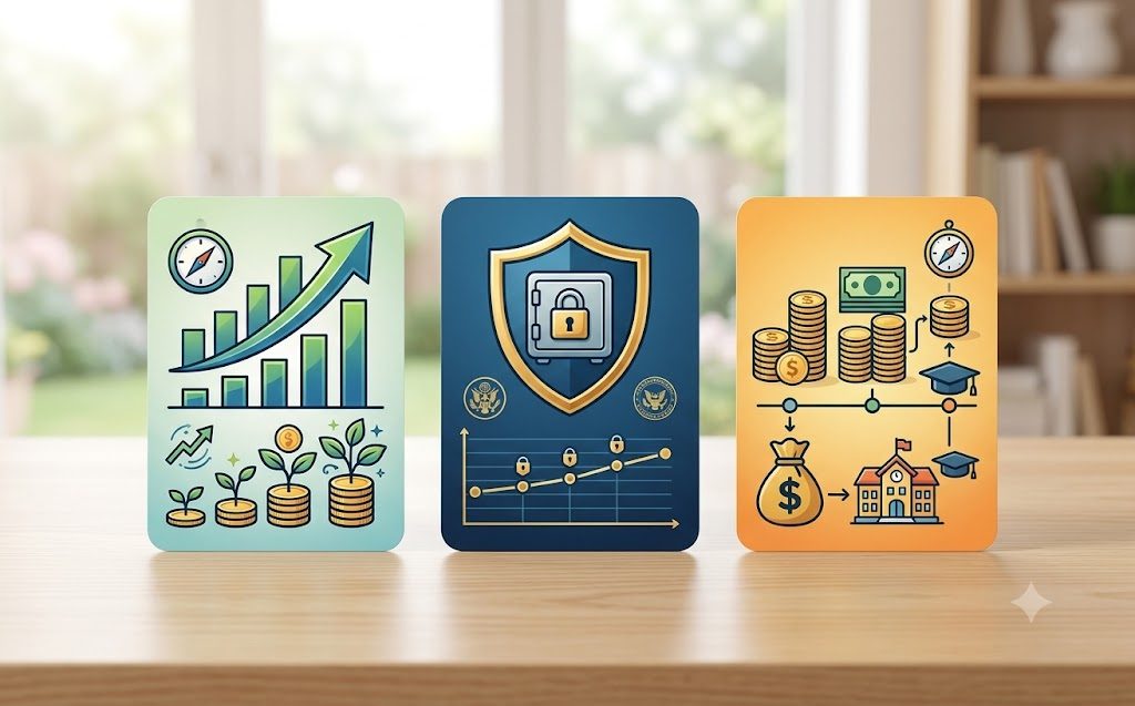 学資保険とNISA運用の機会損失を比較するイメージ。月3万円17年積立でNISA標準シナリオは学資保険より約310万円多くなる