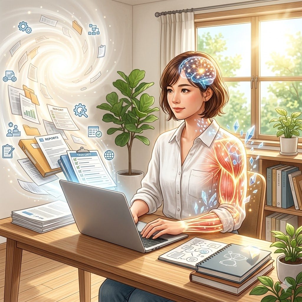 消していい苦労（外注OK）と残すべき苦労（自分に蓄積する）を仕分けた保存版チャートのイメージ